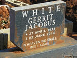 WHITE Gerrit Jacobus 1921-2014