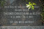 KLERK Theunis Christiaan, de 1868-1957
