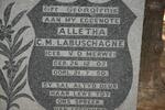 LABUSCHAGNE Alletha C.M.  nee V.D. MERWE 1902-1950