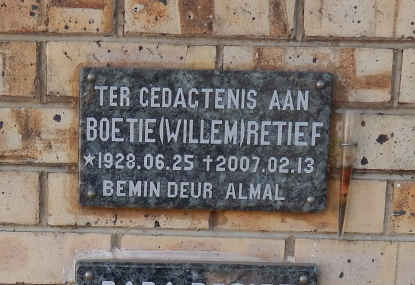 RETIEF Willem 1928-2007