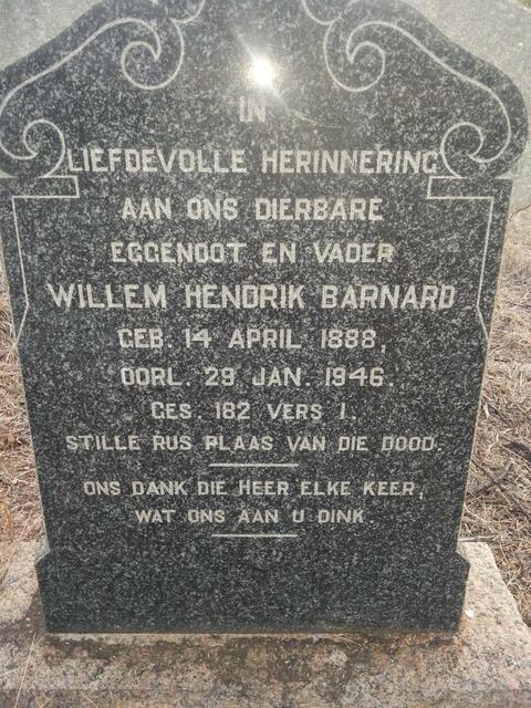 BARNARD Willem Hendrik 1888-1946