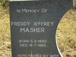MASHER Freddy Jeffrey 1922-1965