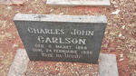 CARLSON Charles John 1888-1938