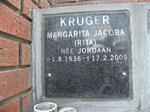KRUGER Margarita Jacoba nee JORDAAN 1936-2009