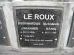 ROUX Everhardus Johannes, le 1929-2011 & Susanna Maria 1932-