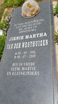 WESTHUIZEN Jienie Martha, van der 1916-2010