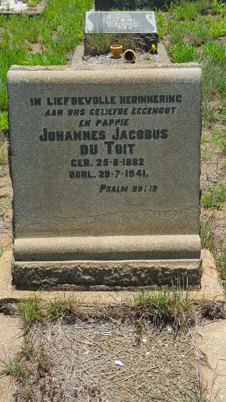 TOIT Johannes Jacobus, du 1882-1941