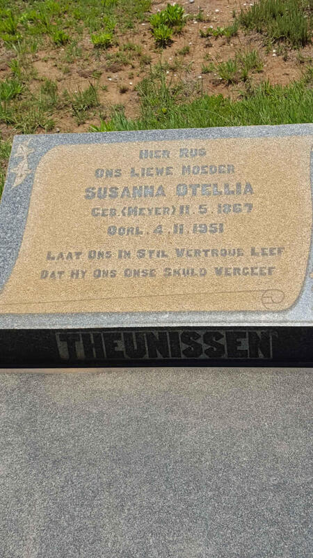 THEUNISSEN Susanna Otellia nee MEYER 1867-1951