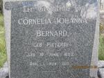 BERNARD Cornelia Johanna nee PIETERSE 1883-1918