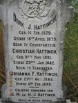 HATTINGH Dirk J. 1879-1879 :: HATTINGH Christian 1881-1882 :: HATTINGH Johanna F. 1885-1888