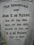PLESSIS Jean G., du 1844-1920