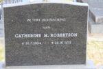 ROBERTSON Catherine M. 1904-1972
