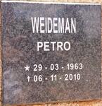 WEIDEMAN Petro 1963-2010