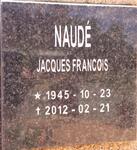 NAUDÉ Jacques Francois 1945-2012