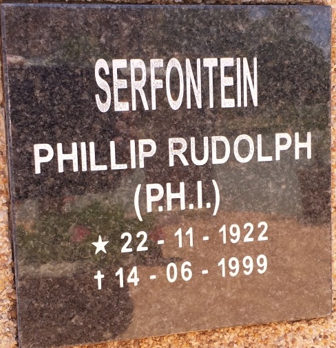 SERFONTEIN Phillip Rudolph 1922-1999