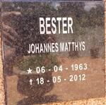 BESTER Johannes Matthys 1963-2012