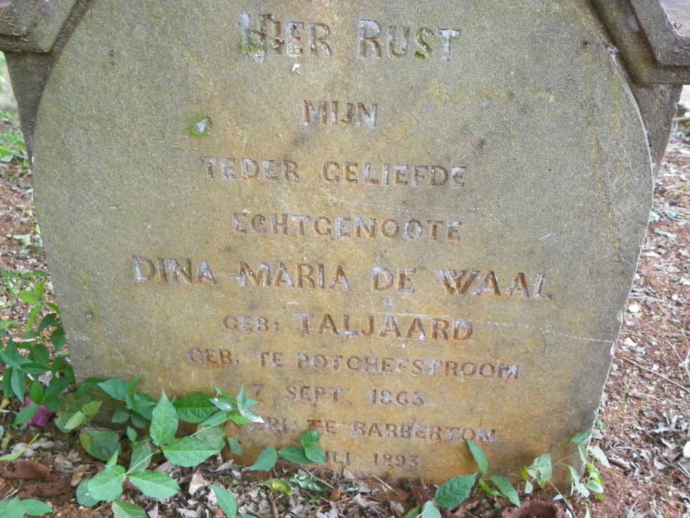 WAAL Dina Maria, de nee TALJAARD 1863-1893