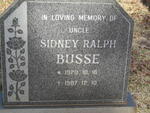BUSSE Sidney Ralph 1920-1987