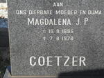 COETZER Magdalena J.P. 1895-1978