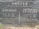 DREYER Jeremiah 1919-1982 & Hendrina Francina 1920-2007