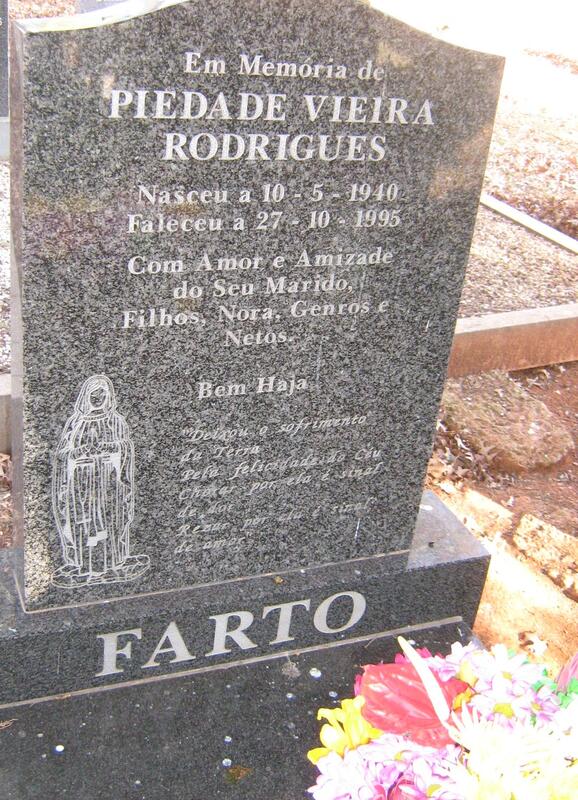 FARTO Piedade Vieiria Rodrigues 1940-1995