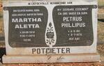 POTGIETER Petrus Phillipus 1911-1975 & Martha Aletta 1919-2012