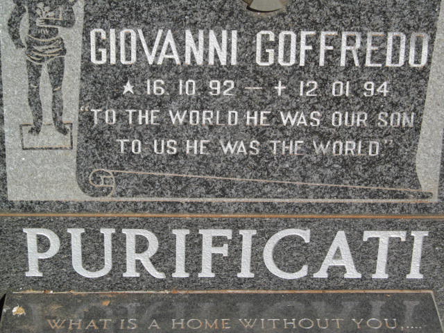 PURIFICATI Giovanni Goffredo 1992-1994
