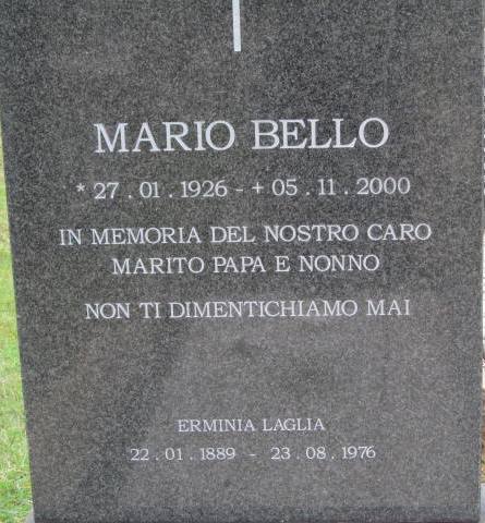LAGLIA Erminia 1889-1976 :: BELLO Mario 1926-2000