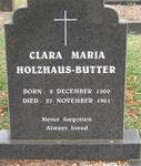 BUTTER Clara Maria, HOLZHAUS 1900-1961