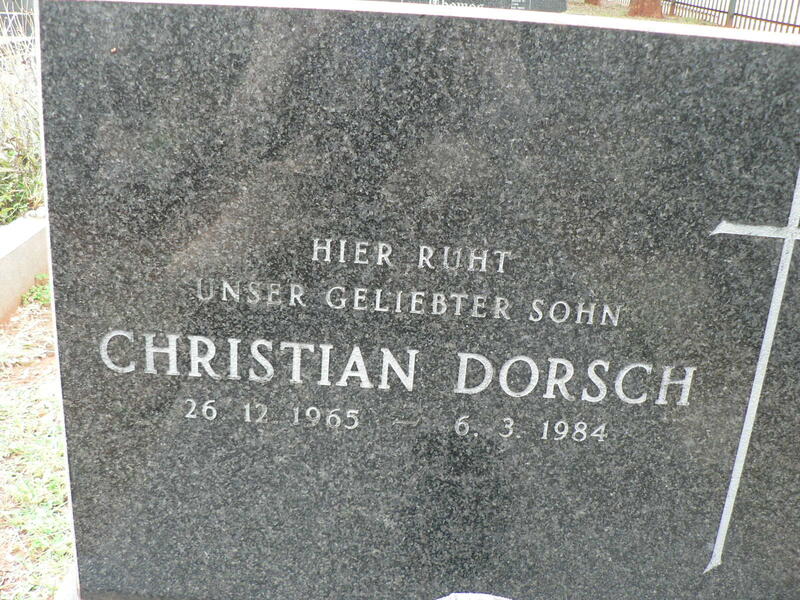 DORSCH Christian 1965-1984