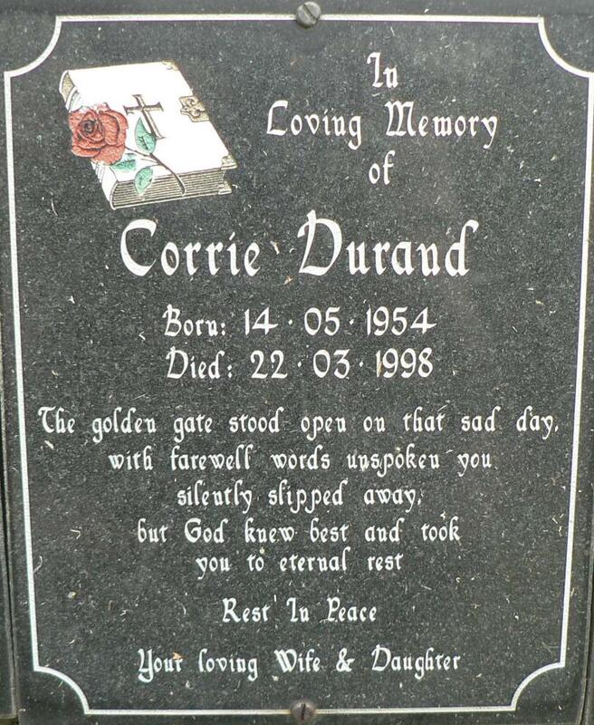 DURAND Corrie 1954-1998