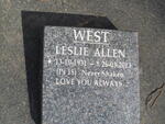 WEST Leslie Allen 1931-2013