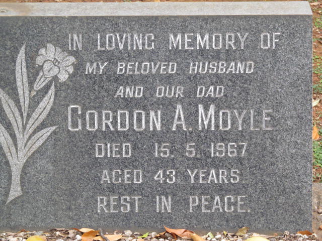 MOYLE Gordon A. -1967