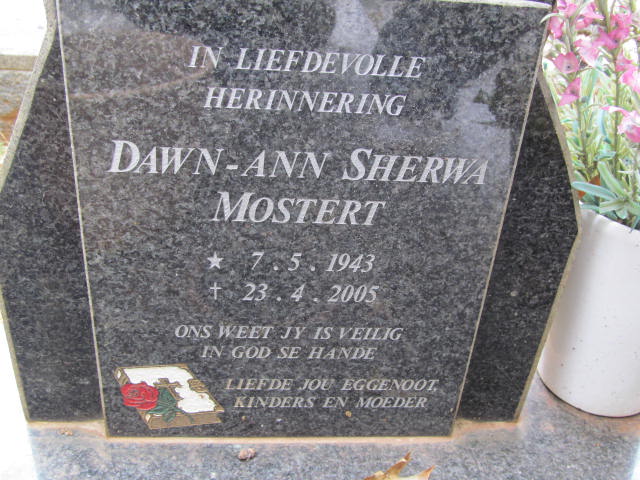 MOSTERT Dawn-Ann Sherwa 1943-2005