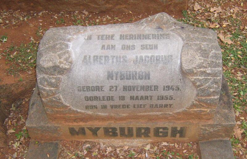 MYBURGH Albertus Jacobus 1945-1955