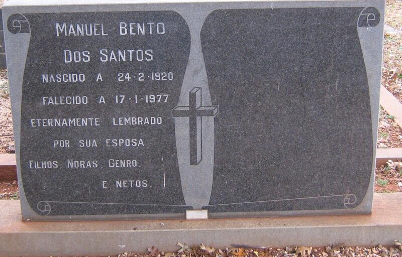 SANTOS Manuel Bento, dos 1920-1977