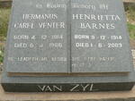 ZYL Hermanus Carel Venter, van 1914-1966 & Henrietta Barnes 1914-2003
