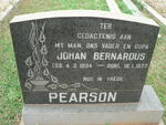 PEARSON Johan Bernardus 1894-1977