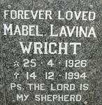 WRIGHT Mabel Lavina 1926-1994