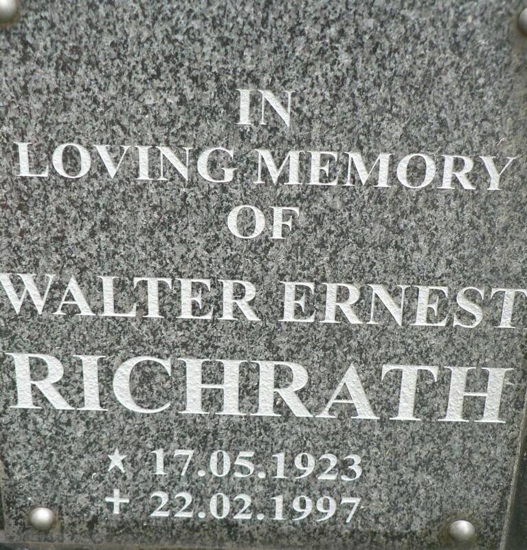 RICHRATH Walter Ernest 1923-1997