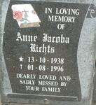 RICHTS Anne Jacoba 1938-1996