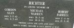 RICHTER Gordon Alan 1963-1963 :: RICHTER Robert Farrell 1964-1995 :: RICHTER Michael Warren 1966-1992