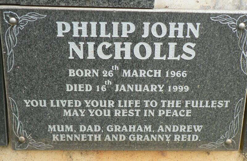 NICHOLLS Philip John 1966-1999
