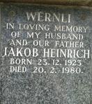 WERNLI Jakob Heinrich 1923-1980