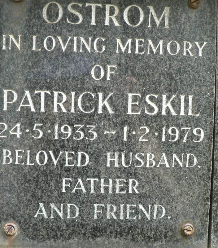OSTROM Patrick Eskil 1933-1979