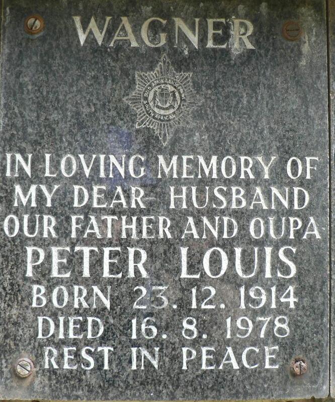 WAGNER Peter Louis 1914-1978