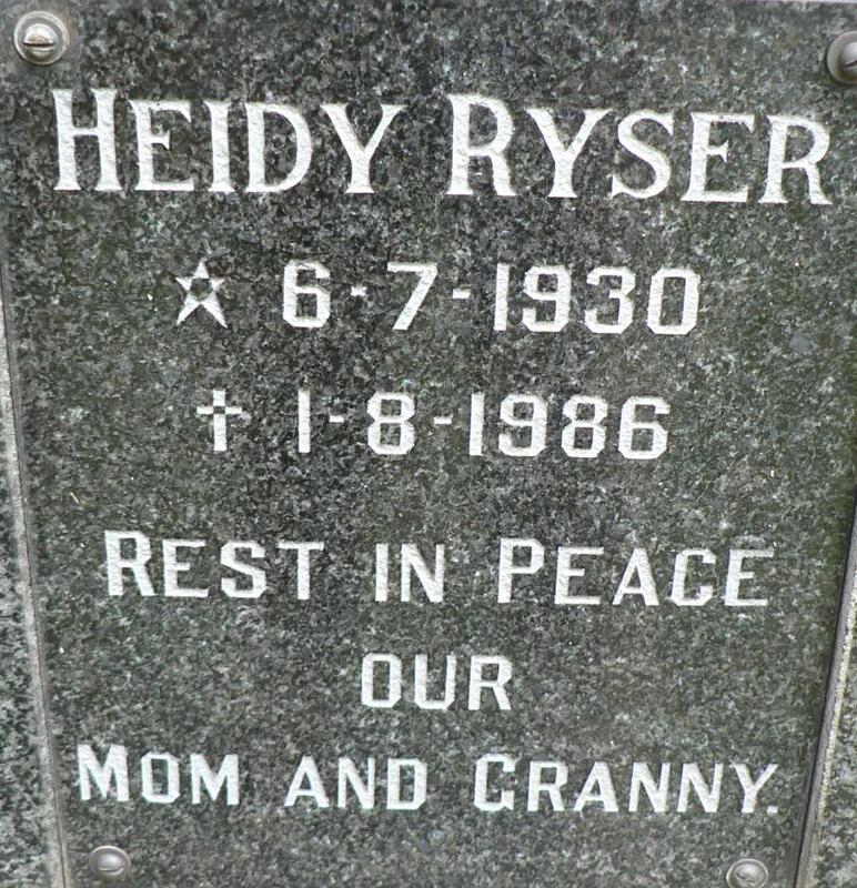 RYSER Heidy 1930-1986