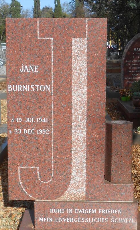 BURNISTON Jane 1941-1992