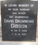 GIBSON David Drummond 1939-1987