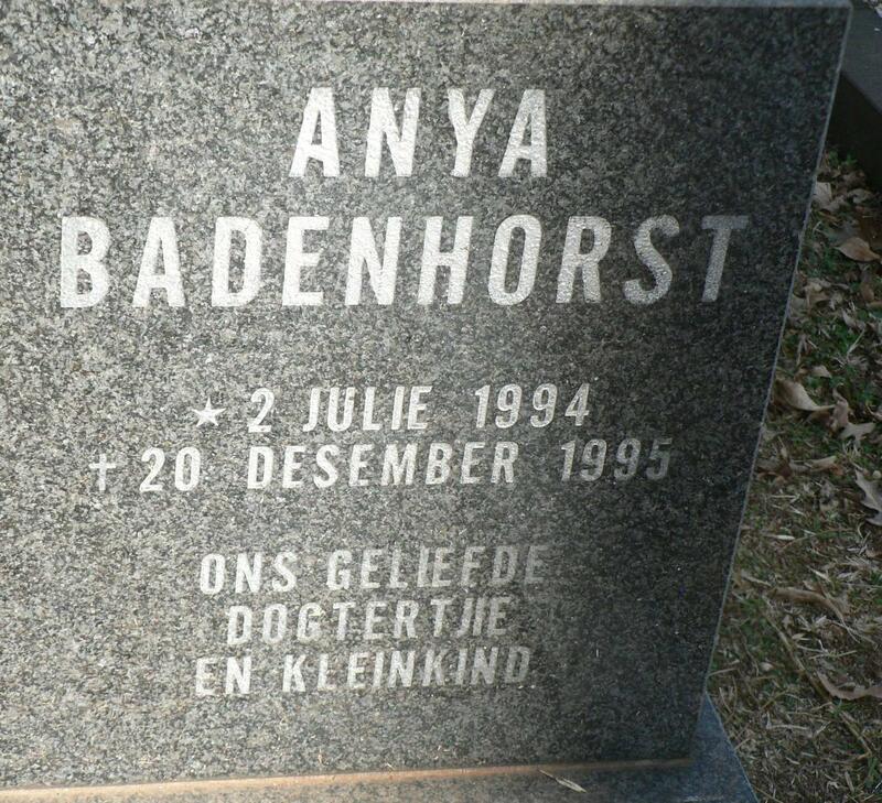 BADENHORST Anya 1994-1995